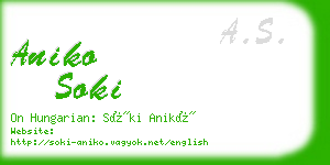 aniko soki business card